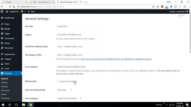 Enable Register & Login Permission WordPress Coupon Theme CouponFun смотреть онлайн