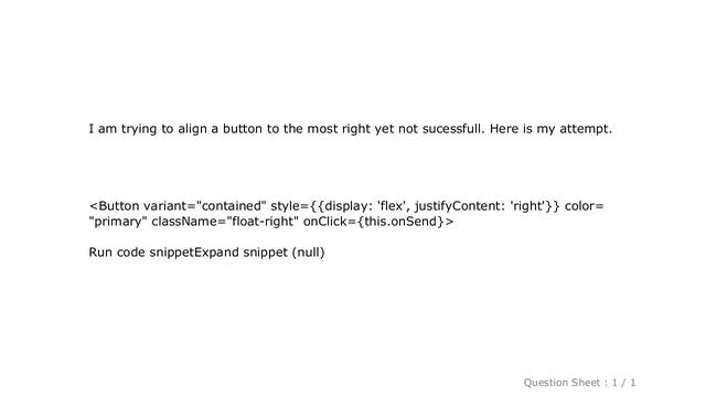 HTML : align button right reactjs смотреть онлайн