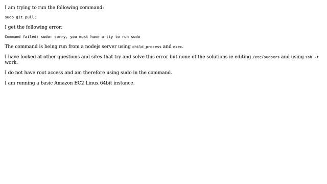 DevOps & SysAdmins: Sudo Error " you must have a tty to run sudo" смотреть онлайн