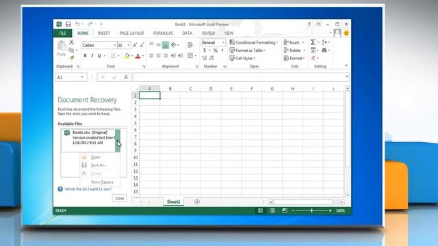How to recover files saved by Auto Recover in Excel 2013 смотреть онлайн