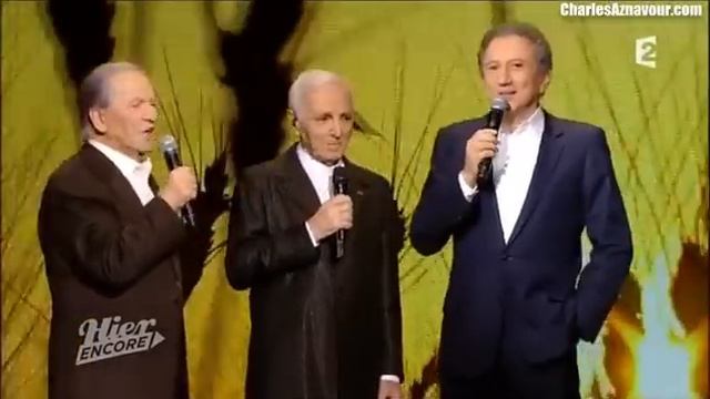 Charles Aznavour, Michel Drucker & Fred Mella - Mes jeunes années (Charles Trenet) смотреть онлайн
