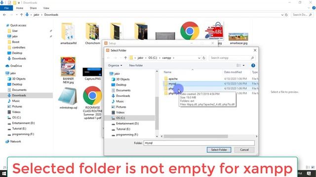 Selected folder not empty for Xampp смотреть онлайн