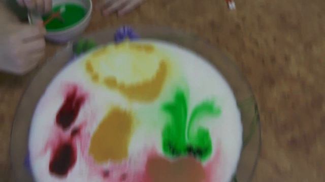 ДЕТСКИЙ ЭКСПЕРИМЕНТ с молоком и пищевыми красителями! смотреть онлайн