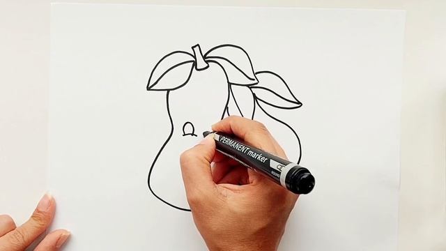 Рисунок фрукт груша для детей / bolalar uchun nok rasmini chizish /draw a pear forids смотреть онлайн