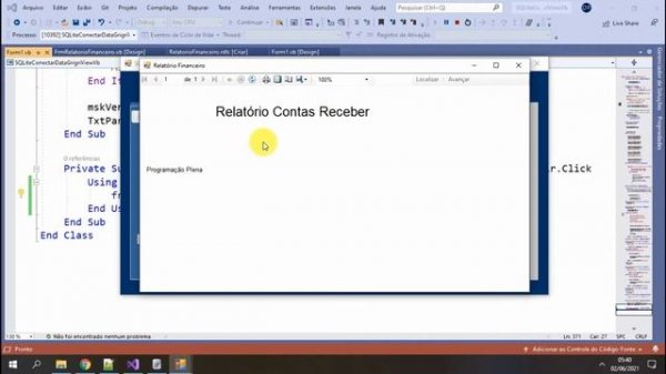 Report Viewer com DataGridView com VB.Net (SQLite). Visual Studio 2019 - Vídeo 1
