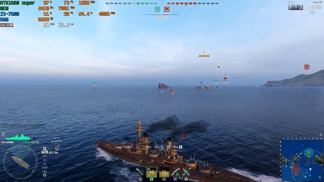 GTX 1660super + I5-7600 World Of Warships Gameplay