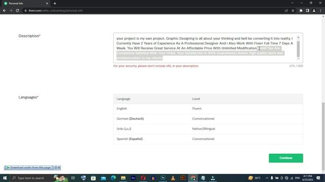 Fiverr Description Error | Fiverr Description url Problem Error | Problem Solved 100% | #fiverr смотреть онлайн