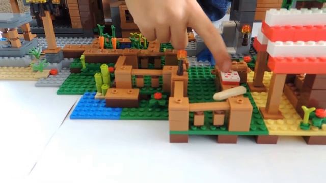 Обзор деревни Майнкрафта из Лего смотреть онлайн