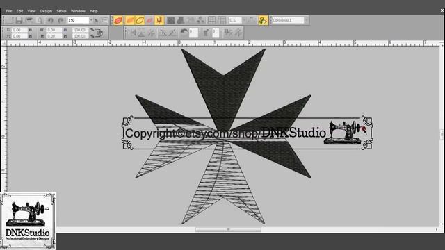 Maltese Cross Machine Embroidery Design смотреть онлайн