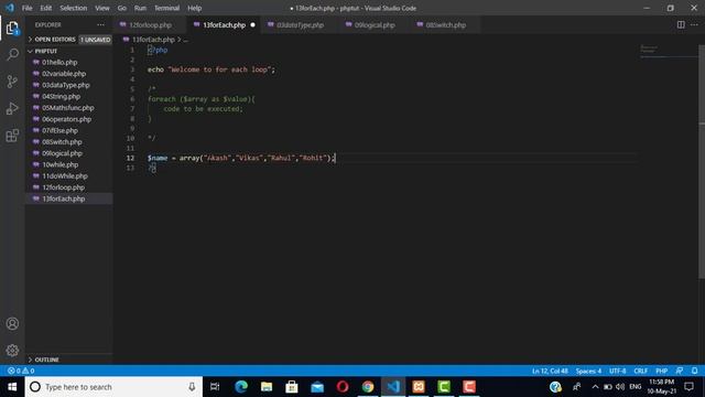 foreach loop in PHP || HINDI смотреть онлайн