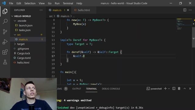Trait Deref. Оператор разыменования. Умные ссылки. Язык Rust смотреть онлайн