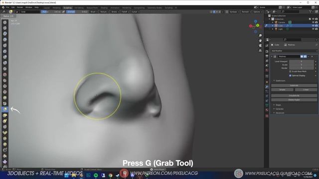 How to Sculpt Realistic Nose in Blender in 2 Minutes смотреть онлайн