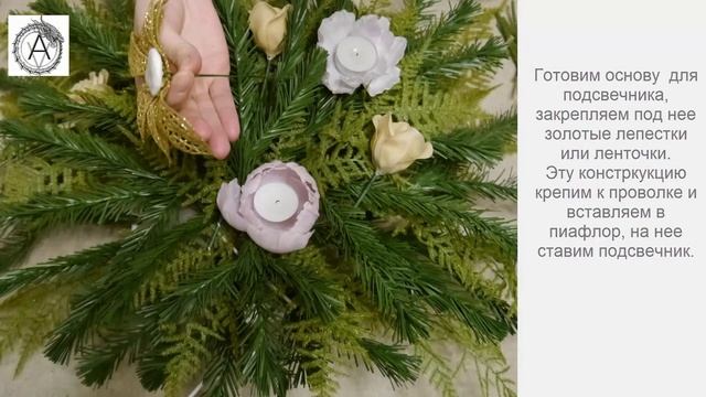 Мастер-класс новогодняя композиция с подсвечниками из полимерной глины смотреть онлайн