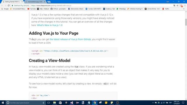 Vue.js y Visual Studio Introduccion смотреть онлайн