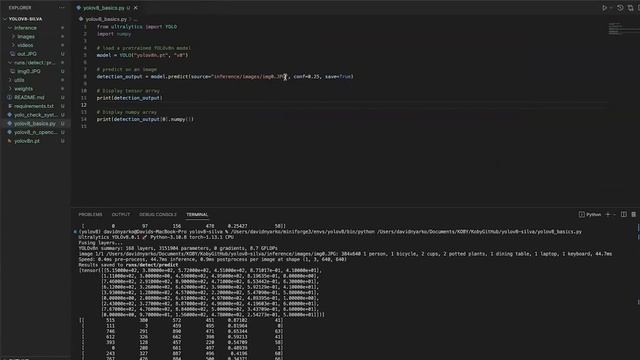 YOLOv8 in python environment for object detection | VSCode | OpenCV implementation of YOLO смотреть онлайн