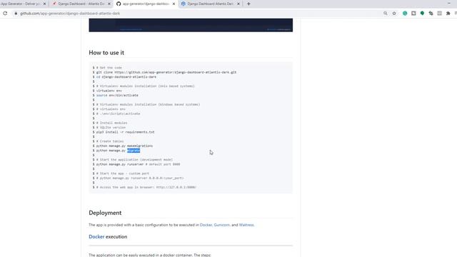 Django Dashboard - Atlantis Dark | AppSeed смотреть онлайн