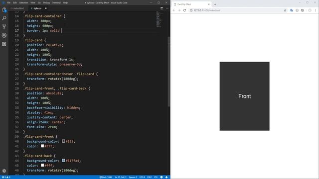 Card Flip Effect (HTML & CSS) смотреть онлайн