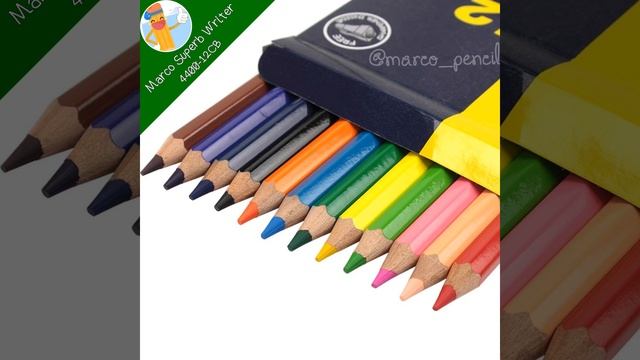 Цветные карандаши для рисования 12 цветов толстые SuperB Writer Jumbo Марко смотреть онлайн