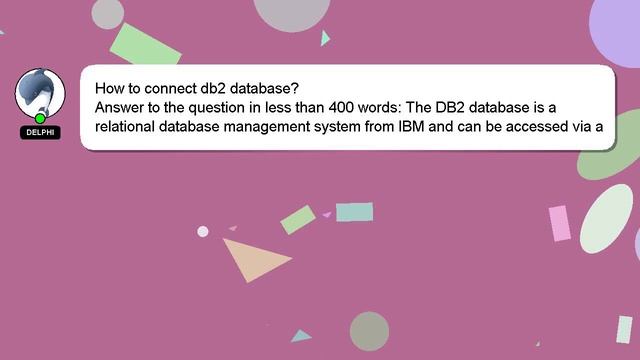 How to connect db2 database? смотреть онлайн