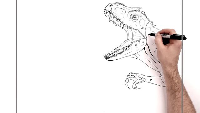 How To Draw T. Rex vs Indominus Rex | Step By Step | Jurassic World смотреть онлайн