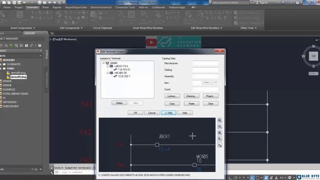 AutoCAD Electrical Tutorial - 058 - Editing jumpers смотреть онлайн