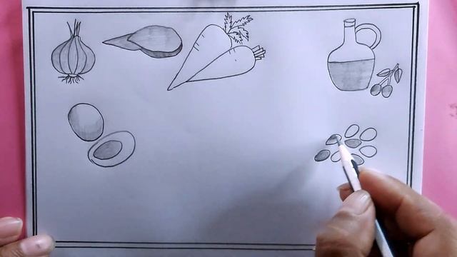 how to draw source of vitamin e food/vitamin e food drawing смотреть онлайн