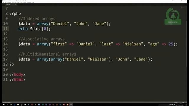 Different types of array in PHP Programming смотреть онлайн