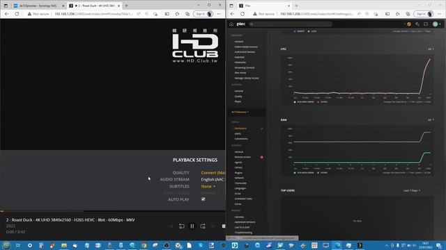 Synology DS723+ NAS 4K Plex Tests смотреть онлайн