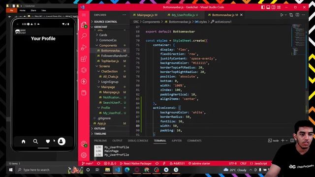 Build a Social Media App in React Native using Nodejs & MongoDB ( Day - 5) смотреть онлайн