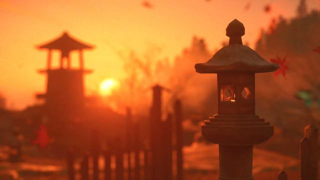 Ghost of Tsushima Ambience - Windy Sunset (4K, HDR) смотреть онлайн