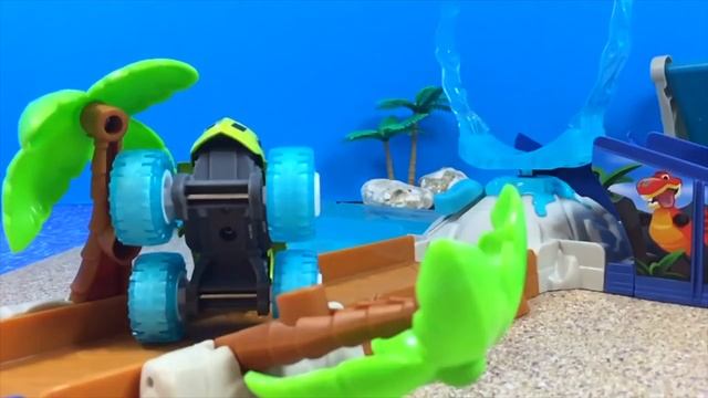 NICKELODEON BLAZE & THE MONSTER MACHINES ZEG GEYSER BLAST ESCAPE FROM DINOSAUR T-REX FISHER-PRICE смотреть онлайн