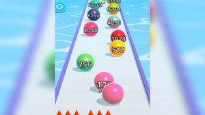 Satisfying mobile game - Ball Run infinity - ball run 2048 video gameplay walkthrough part 15