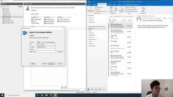 Download all mail from Exchange Web Mail to Local Without login Microsoft Outlook