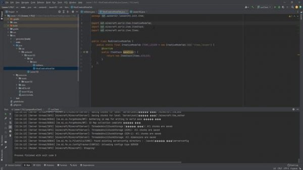 Урок #3 Minecraft Forge 1 19 2 создание предметов и креативной вкладки