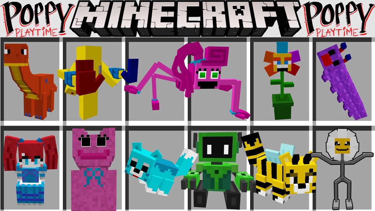Мод на все ИГРУШКИ ВТОРОЙ ГЛАВЫ POPPY PLAYTIME в МАЙНКРАФТ ! POPPY PLAYTIME 2 MOD In MINECRAFT PE