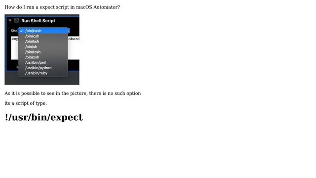 Apple: macOS Automator run Expect Script смотреть онлайн
