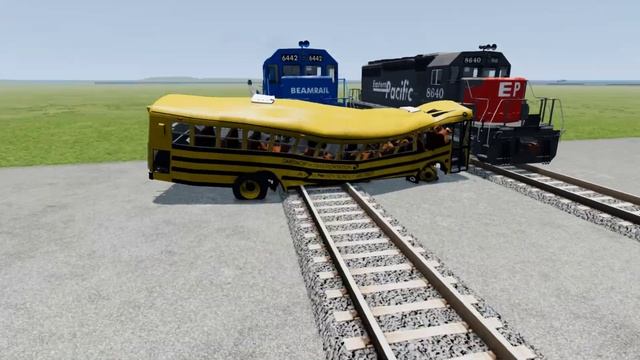 Four Trains On Most Dangerous Risky Sharp Turn || Unfinished Railroad Tracks || BeamNG Drive смотреть онлайн