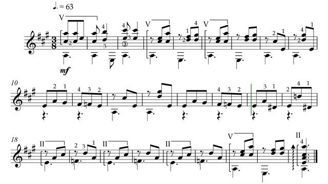 Федерико Гарсиа Лорка. "Четыре погонщика мулов". Видео партитуры