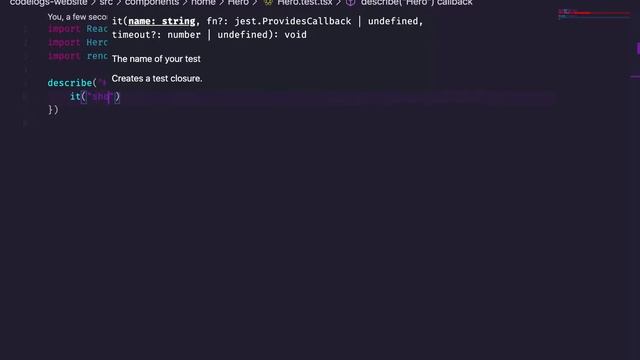 How to write a snapshot test in React смотреть онлайн