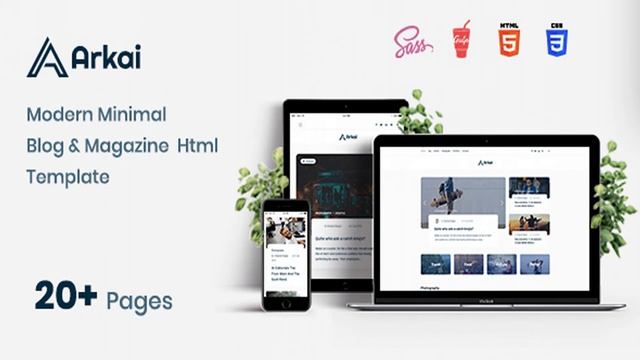 Arkai - Responsive Blog and Portfolio HTML Template | Themeforest Website Templates and Themes смотреть онлайн