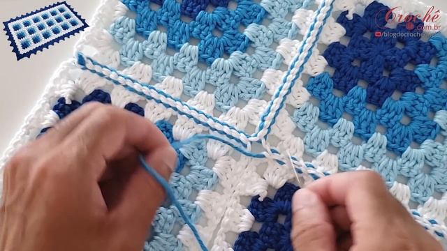 Tapete retangular em crochê com EFEITO 3D - Passo a passo смотреть онлайн
