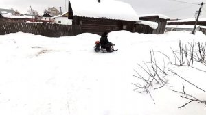 Снегоход с мотором от бензо - триммера