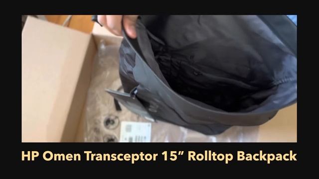 HP Omen Transceptor 15” Rolltop Backpack unboxing смотреть онлайн