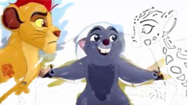 The Lion Guard - La Guardia del León - Хранитель Лев - Black and Colours Art Paint Episode 5 смотреть онлайн