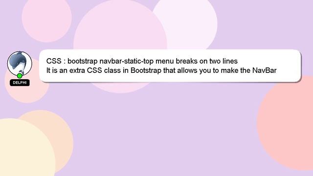 CSS : bootstrap navbar-static-top menu breaks on two lines смотреть онлайн