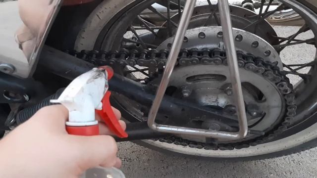 Обслуживание мото цепи на Кawasaki Vulcan смотреть онлайн