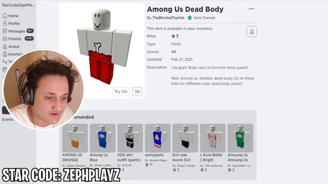 MAKING AMONG US IMPOSTER a ROBLOX ACCOUNT смотреть онлайн