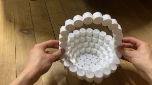 Поделки из крышек.  Шкатулка и корзинка.