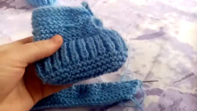 Пинетки спицами. смотреть онлайн