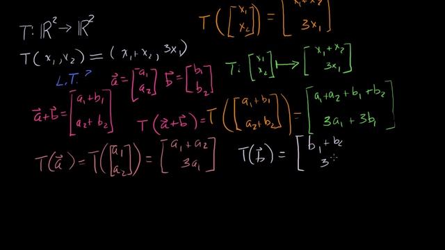 Linear transformations | Matrix transformations | Linear Algebra | Khan Academy смотреть онлайн